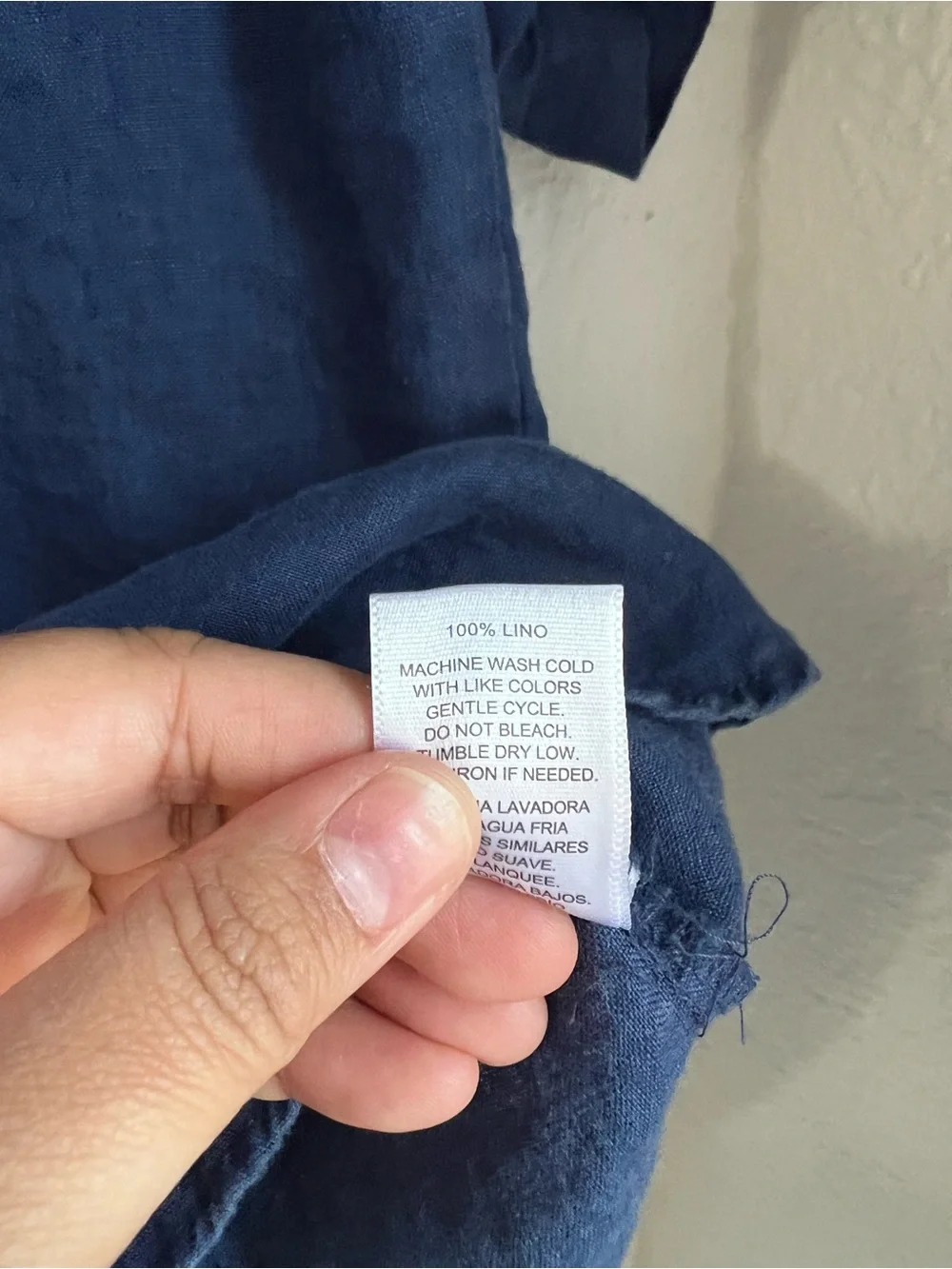 Ellen Tracy Roll Tab Linen Blouse - Picture 5 of 5